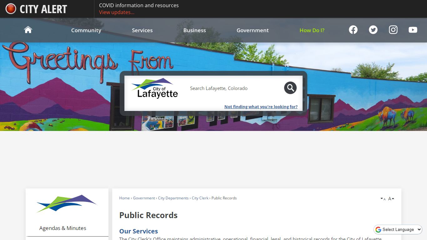 Public Records | Lafayette, CO - Official Website